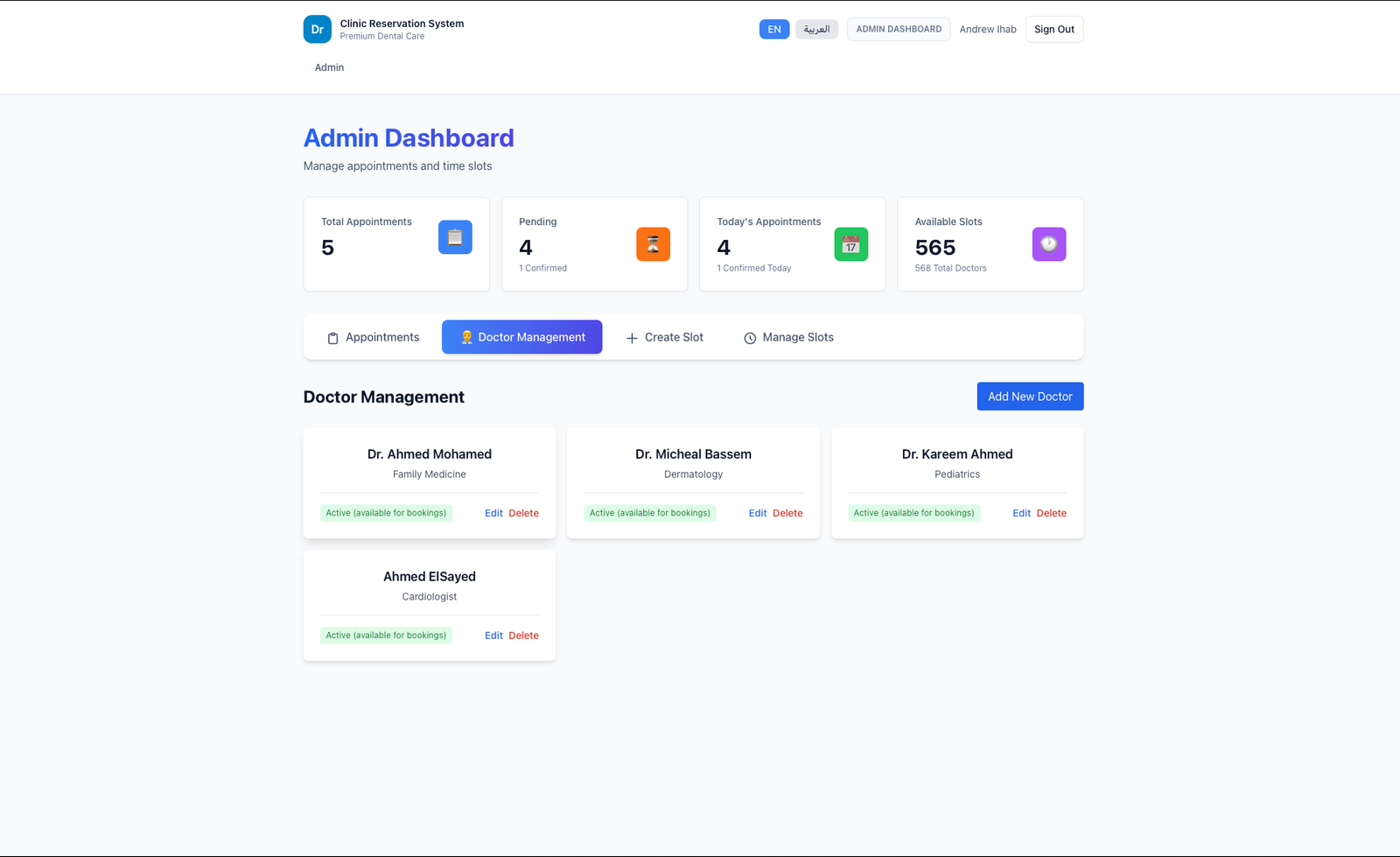 Admin Dashboard
